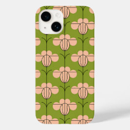 Modernes Art Deco Blumenmuster - Rosa Petals Case-Mate iPhone 14 Hülle