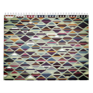 Modernes Art Deco Multi-Farb Kalender