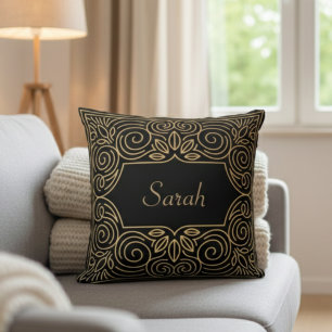 Modernes Art Deco Personalisiertes Kissen