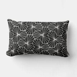 Modernes Art Deco Schwarz-weiß geometrisches Muste Lendenkissen