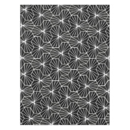 Modernes Art Deco Schwarz-weiß geometrisches Muste Tischdecke