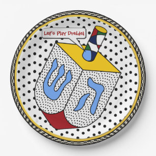 Modernes Art Dreidel Gone Dotty (Personalisiert) Pappteller