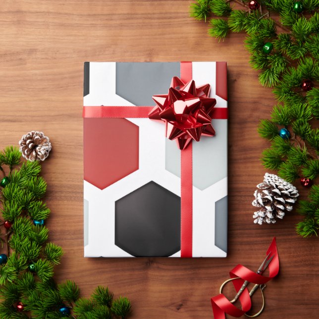 Modernes Art Hexagon Muster Geschenkpapier (Feiertagsgeschenk)