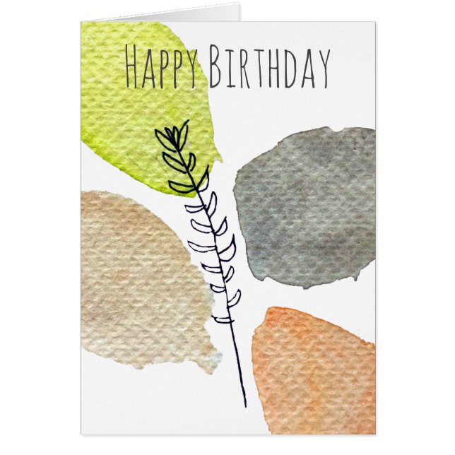 Modernes ästhetisches Wasserfarbenblatt (Vorne)