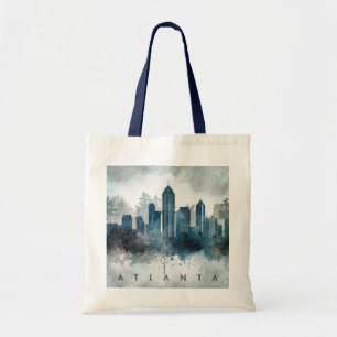 Modernes Atlanta Georgia Stilisierte Wasserfarbe Tragetasche