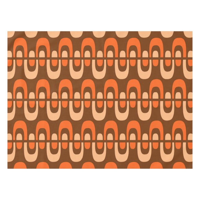 Modernes atomares Zipper-Muster aus der Mitte des  Tischdecke (Vorderseite (Horizontal))