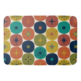 Modernes AtomFuture Retro-Muster Mitte des Jahrhun Badematte