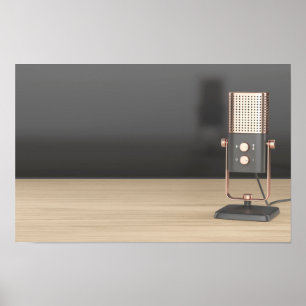 Modernes Audio-Mikrofon Poster