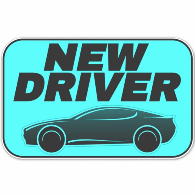 Modernes Auto für Teenager-Aufkleber (Student New  Aufkleber (Vorderseite)