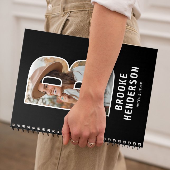 Modernes "B" Foto-Initial-Monogramm-Notizbuch Notizblock (Von Creator hochgeladen)