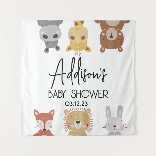 Modernes Baby Animal Baby Shooter-Poster Wandteppich (Vorderseite)