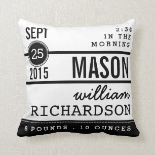 Modernes Baby Baby Boy Personalisiertes Kinderzimm Kissen