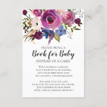 Modernes Baby-Duschbuch für Pflaume