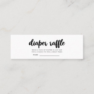 Modernes Baby-Dusche-Windel-Gewinnspiel Mini Visitenkarte