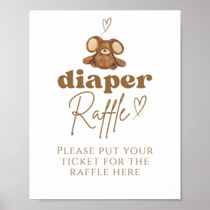 Modernes Baby-Duschkabine-Windeln Poster