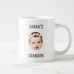 Modernes Baby-Face-Foto für Opa zum Geburtstag Jumbo-Tasse