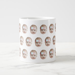 Modernes Baby-Face-Gag-Geschenk für Mama, Vater-Ra Jumbo-Tasse