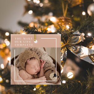 Modernes Baby-Foto   Du machst mein Leben ein komp Keramikornament