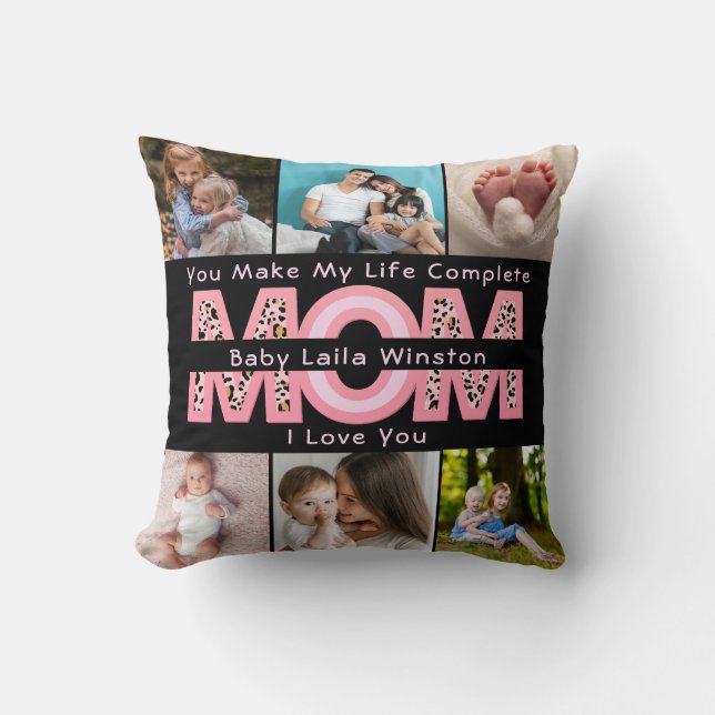 Modernes Baby-Foto | Du machst mein Leben ein komp Kissen (Vorderseite)