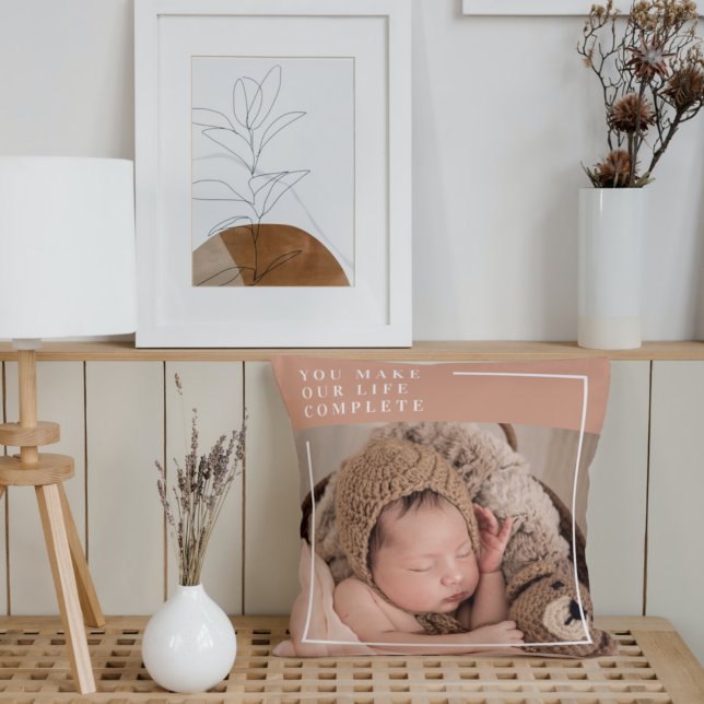 Modernes Baby-Foto | Du machst mein Leben ein komp Kissen (Von Creator hochgeladen)