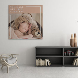 Modernes Baby-Foto | Du machst mein Leben ein komp Leinwanddruck