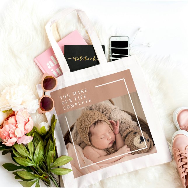Modernes Baby-Foto | Du machst mein Leben ein komp Tragetasche (Von Creator hochgeladen)