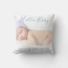 Modernes Baby-Foto - Geburtserklärung Kissen