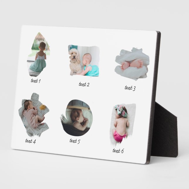 Modernes Baby Fotos Collage Fotoplatte (Seite)