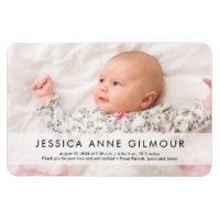 Modernes Baby Girl Foto Name Stat Neugeborene