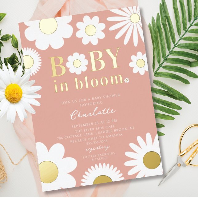 Modernes Baby in Bloom Baby Dusche Einladung (Von Creator hochgeladen)