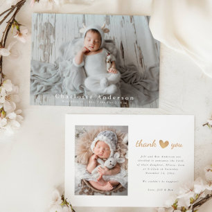Modernes Baby Multi Foto Birth Ankündigung