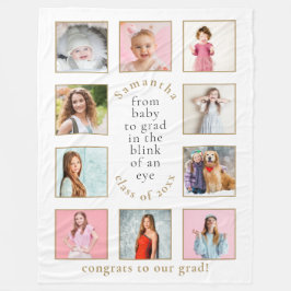 Modernes Baby zu Grad 10 Fotos Name Jahr Abschluss Fleecedecke