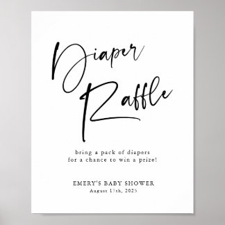 Modernes Babyduschensignatur Poster