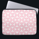Modernes Babypink und Weißes Muster aus dem Mittel Laptopschutzhülle<br><div class="desc">Retro Mid Century Modernes Muster - Abstrakte geometrische Formen - Niedliches und Minimalistisches Muster in Baby Pink.</div>
