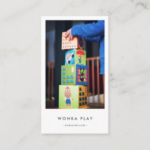 Modernes Babysitter-Monogramm-Kinderzimmer Visitenkarte