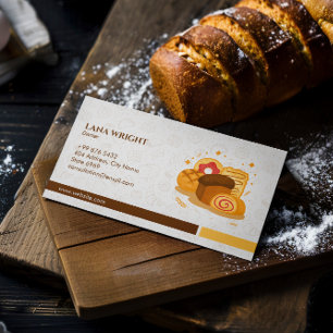 Modernes Bäckereigeschäft Brawn Elegant Visitenkarte