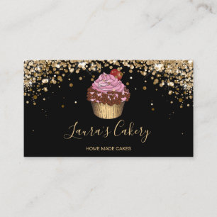 Modernes Bäckereigeschäft Cupcake Koch Catering Sü Visitenkarte