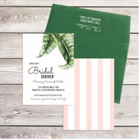 Modernes Banana Leaf Brautparty Invita