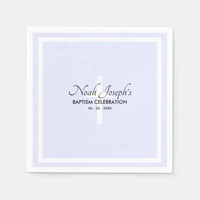Modernes BAPTISM Event Paper Party Napkin Serviette (Vorderseite)