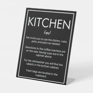 Modernes Basic Black Kitchen Counter-Zeichen Sockelschild