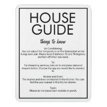 Modernes Basic White House Guide Gästebuch