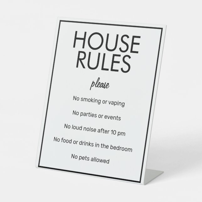Modernes Basic White House Rules Guest Pedestal Si Sockelschild (Vorderseite)