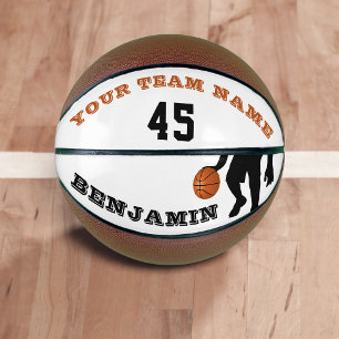 Modernes Basketball mit Spieler Teamname Nummer