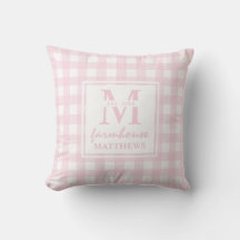 Modernes Bauernhaus Baby Pink Large Gingham Custom
