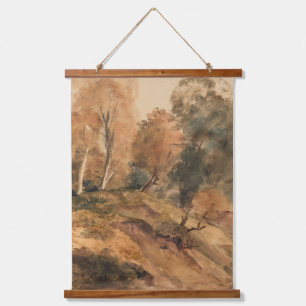 Modernes Bauernhaus Herbst Herbstlandschaft Malere Wandteppich Mit Holzrahmen