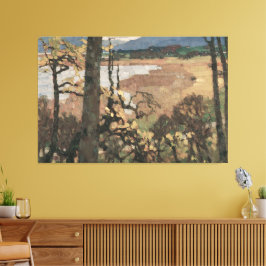 Modernes Bauernhaus Landschaft Kunst Leinwanddruck