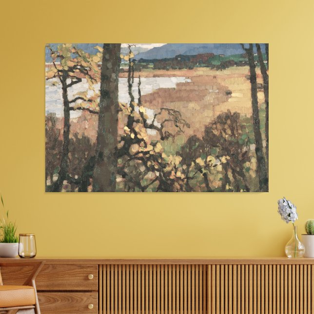Modernes Bauernhaus Landschaft Kunst Leinwanddruck (Insitu (Wohnzimmer))