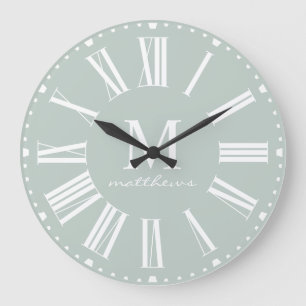 Modernes Bauernhaus Minenfamilie Name große Uhr