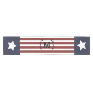 Modernes Bauernhaus Patriotic Americana 4. Juli Kurzer Tischläufer
