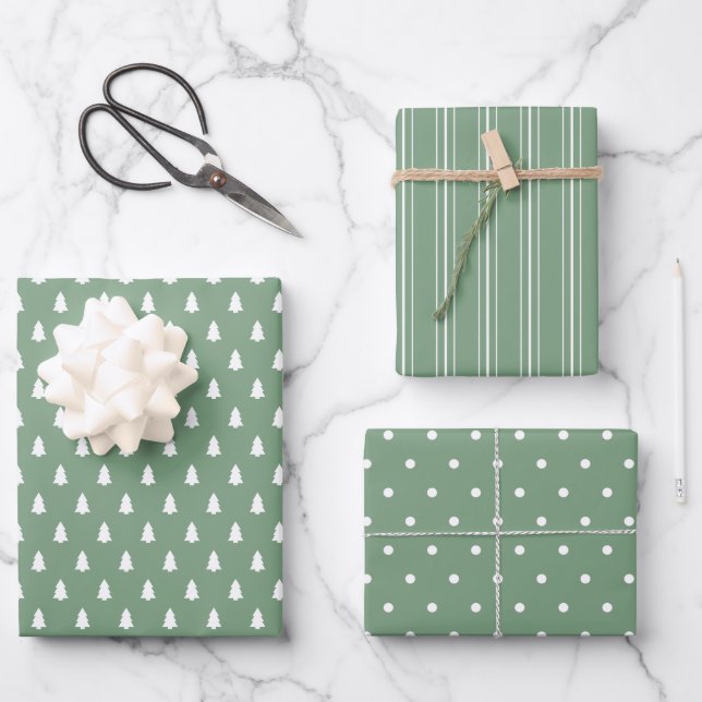 Modernes Bauernhaus-Urlaubspapier Geschenkpapier Set (Vorderseite)